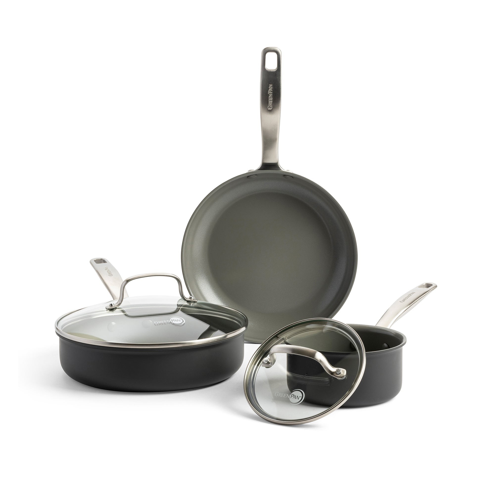 Chatham 5pc Ceramic Nonstick Cookware Set Gray