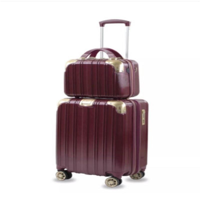 Prima USA Melrose S 2-piece Carry-On Cosmetic Set, Burgundy/Gold