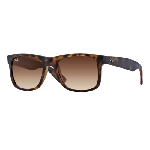 Ray-Ban Justin Classic Sunglasses Tortoise/Brown Gradient, Size 54 frame Tortoise/Brown Gradient