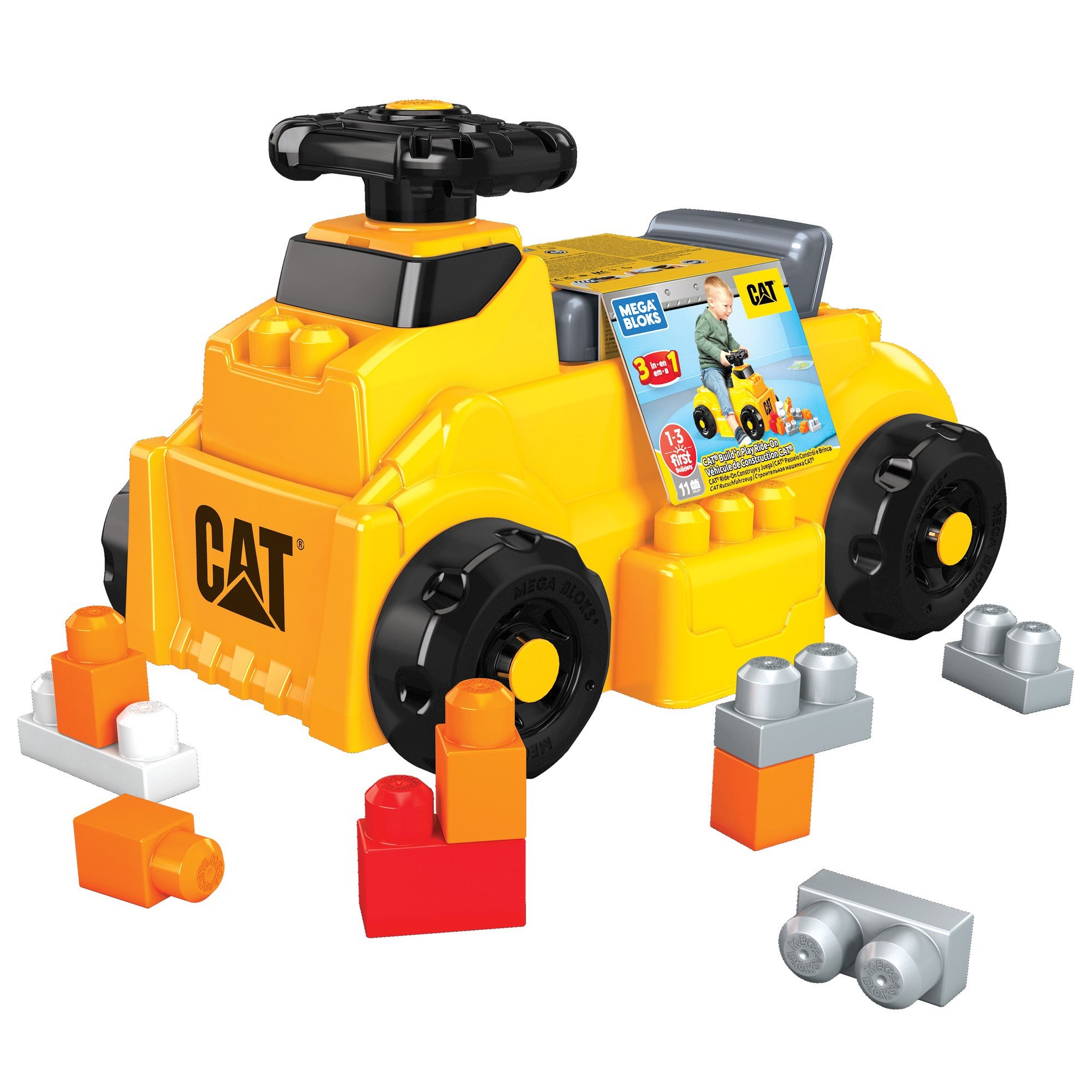MEGA Bloks Cat Build 'N Play Ride-On Building Set, Ages 1-3 Years