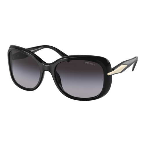 Prada Womens PR 04ZS Sunglasses Black/Grey Gradient, Size 57 frame Black/Grey Gradient