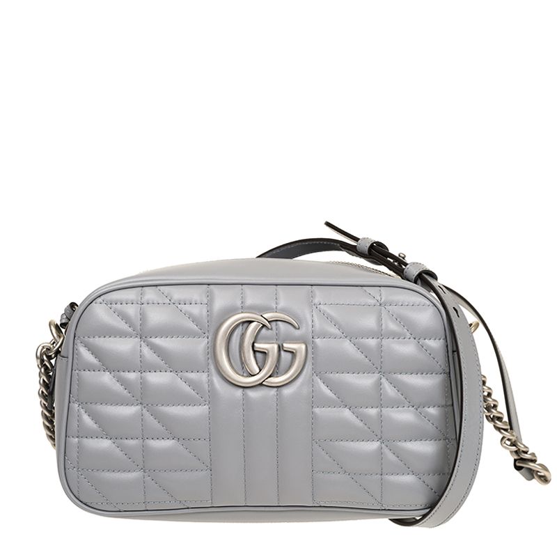 Gucci GG Marmont small shoulder bag-dark grey (silver hardware)