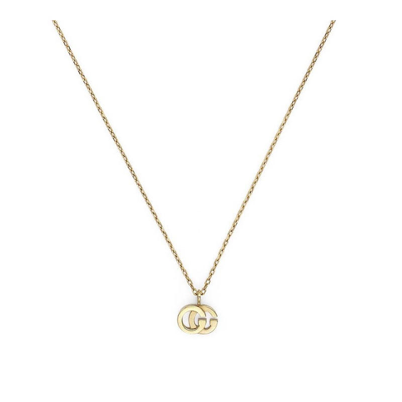 GG Running Pendant Necklace - (Yellow Gold and Topaz)
