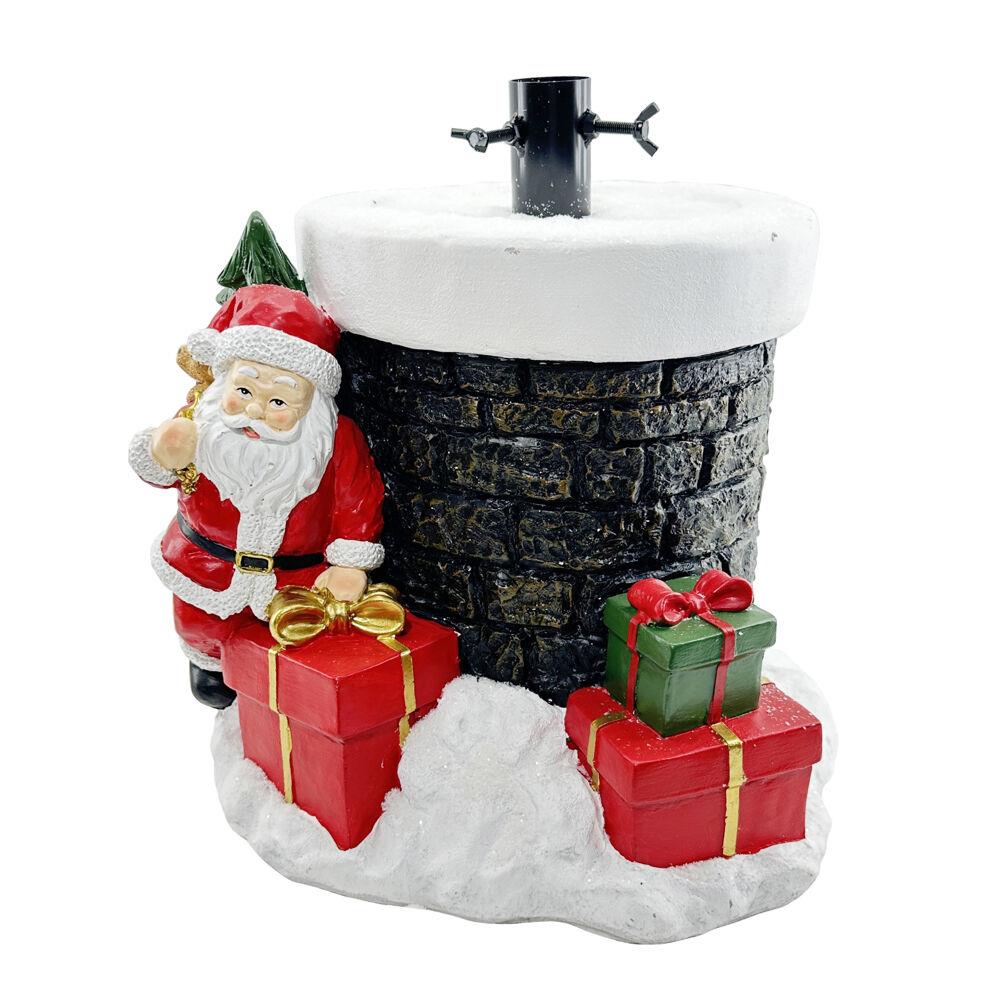 Farm 15-in Chimney Santa Christmas Tree Base for Artificial Trees 7.5Ft and Under