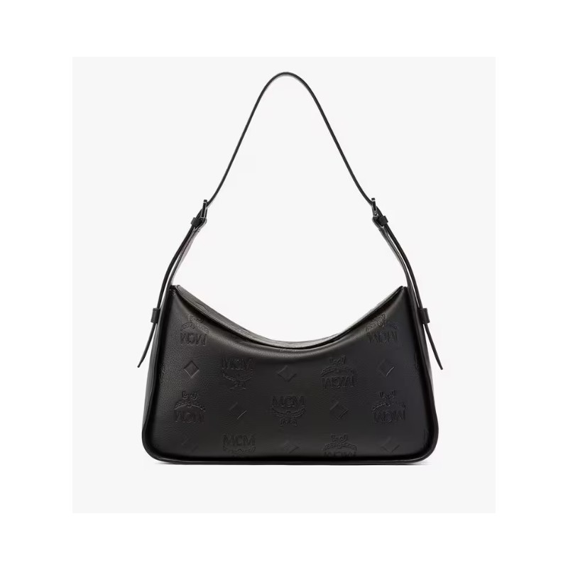 Aren Flap Hobo in Embossed Monagram Leather