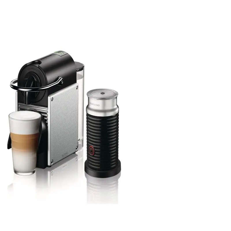 Nespresso Pixie Espresso Machine by DeLonghi with Aerocinno Aluminum