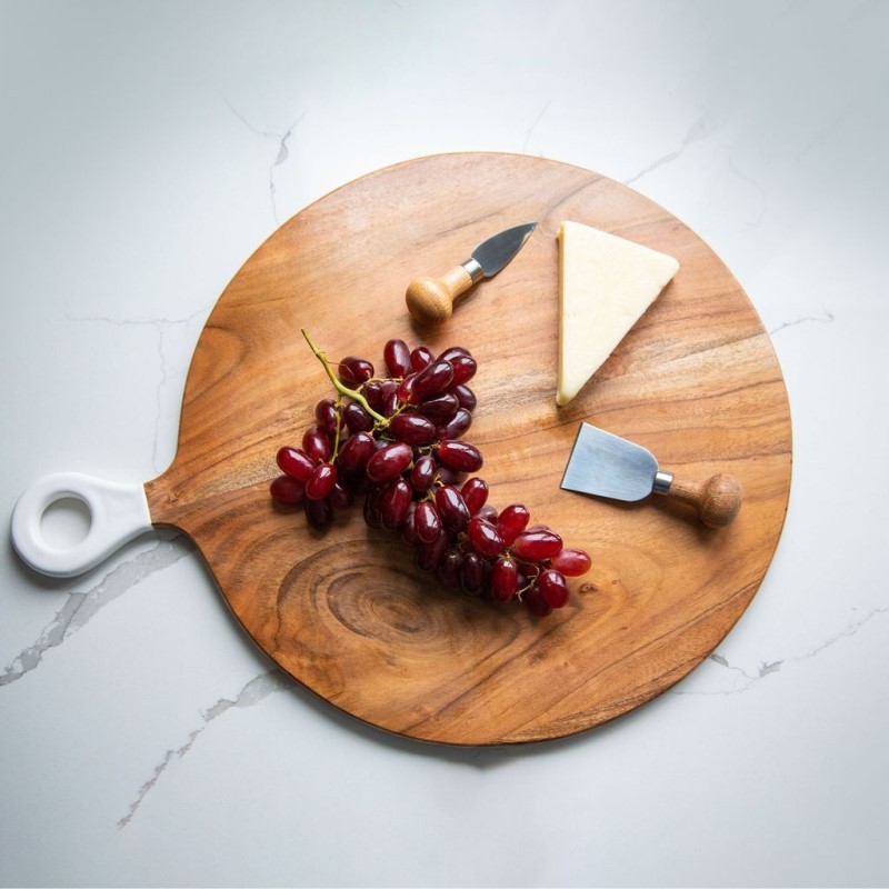 W&W LG Acacia Round Charcuterie Board