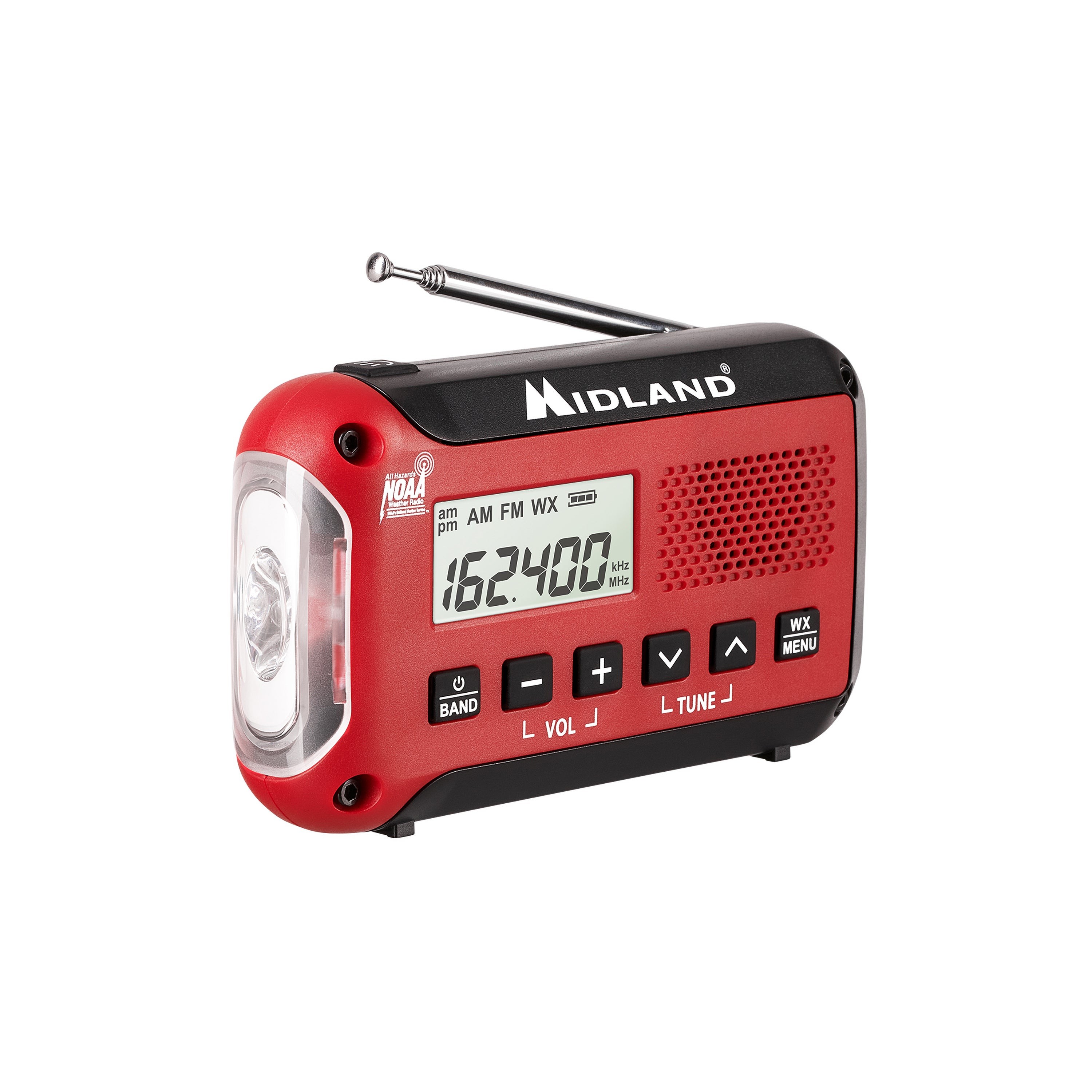 E+Ready Compact Emergency Alert Weather Radio w/ Batteries