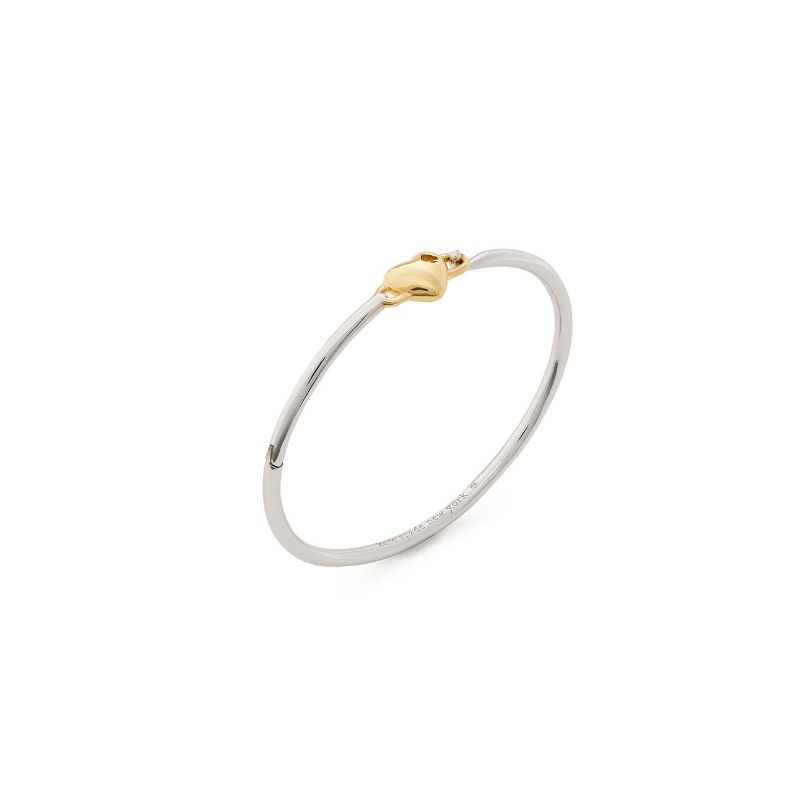 Heart Spade thin bangle Mixed Metal