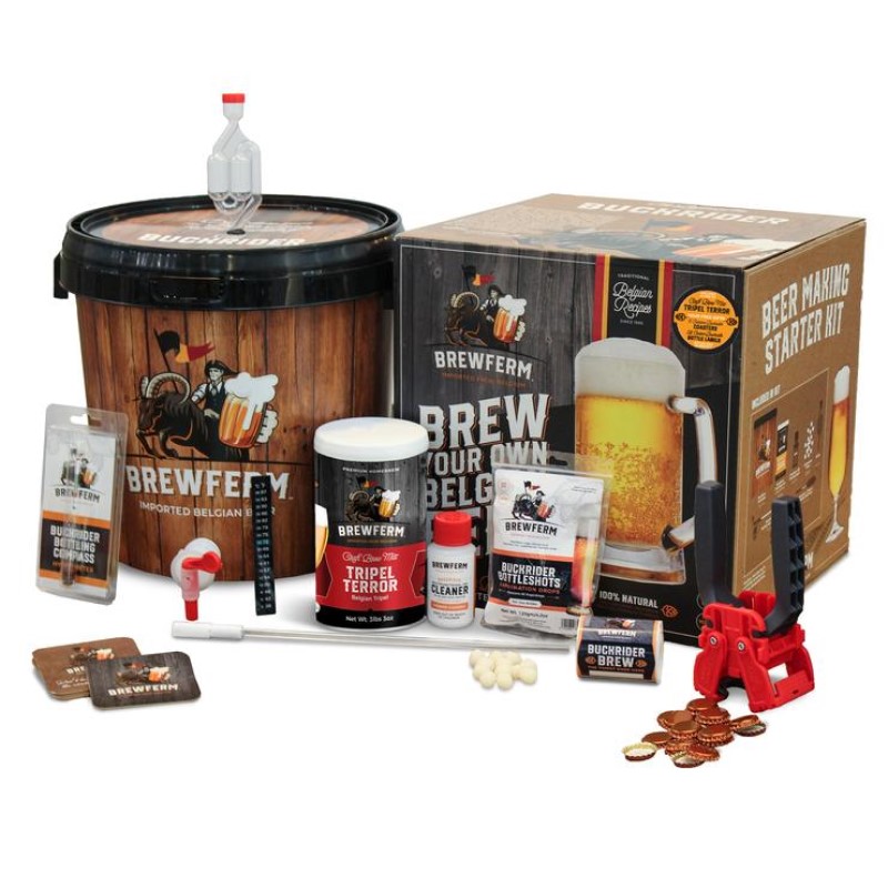 Buckriders Belgian Home Brewing Premium Deluxe Craft Beer Kit