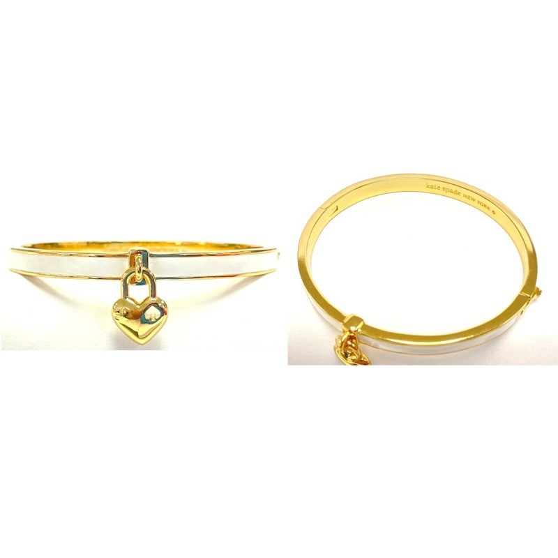 Heart Spade thin bangle White