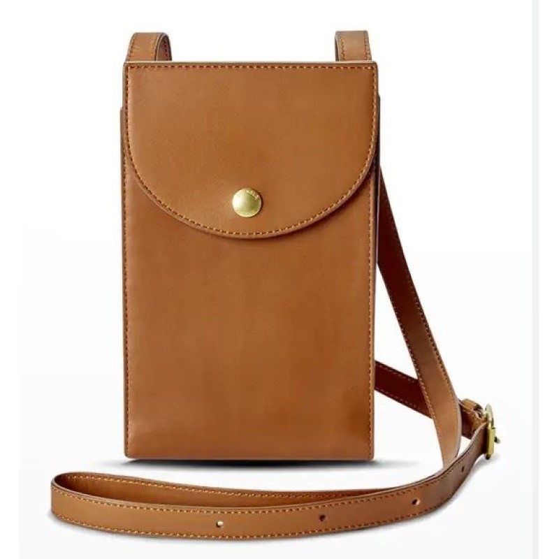 Little Birdy Wallet Crossbody Natural Leather - (Tan)