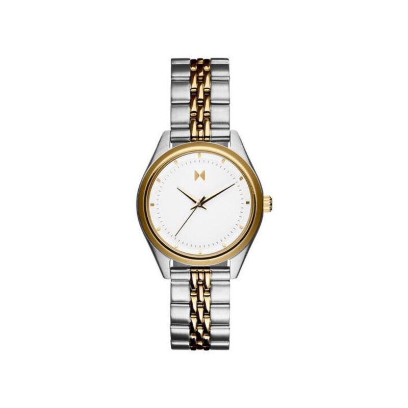Ladies Rise Mini Sienna Two-Tone Stainless Steel Watch White Dial