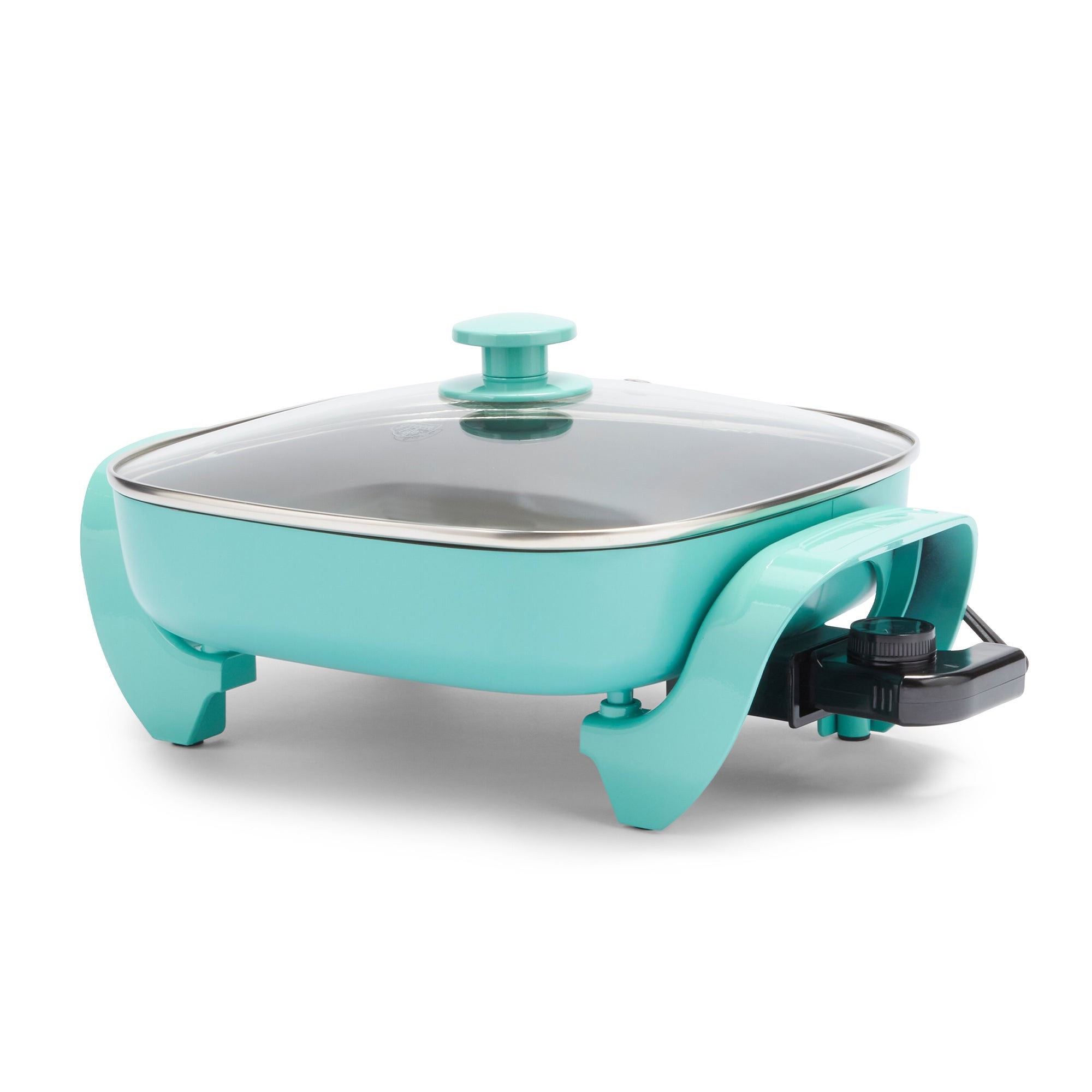 Healthy Power 5qt Nonstick Electirc Square Skillet Turquoise