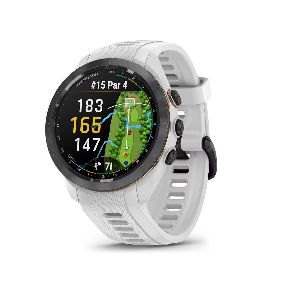 Approach S70 - 42 mm Black Ceramic Bezel with White Silicone Band