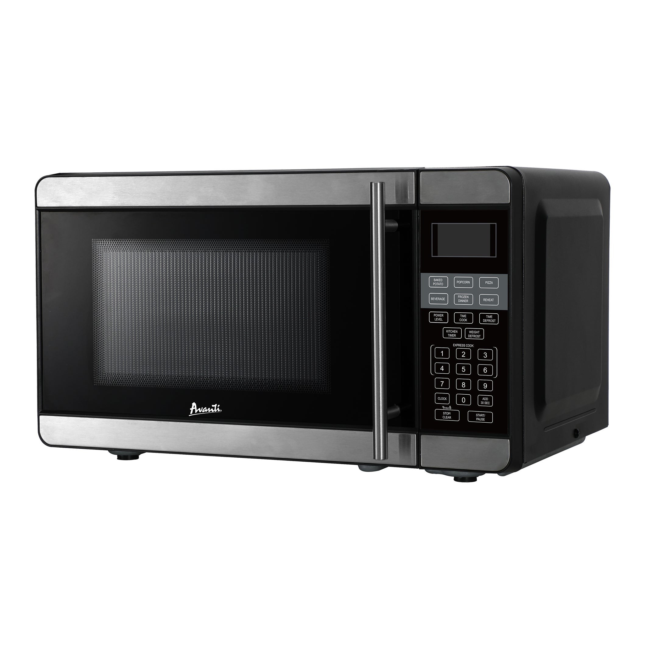 0.7 Cubic Foot 700W Micorwave Oven Stainless Steel w/ Black Cabinet