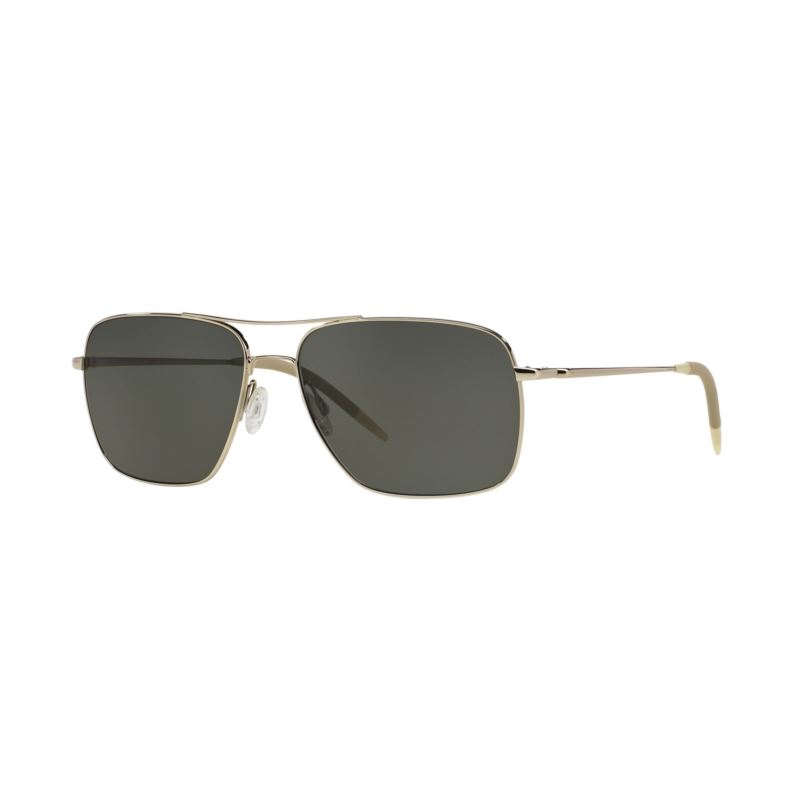 Oliver Peoples Sunglasses  Clifton - Silver/Dark Grey Polarized