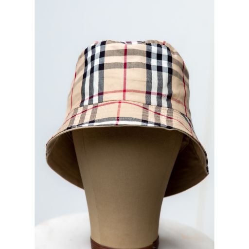Burberry Vintage Check Technical Cotton Bucket Hat Size XL