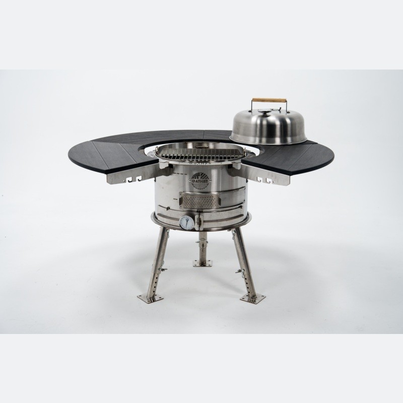 18" Mini Gather Grill Standard - The 6-1 Grill, Griddle, Smoker, Firepit, Table, and Pizza Oven.