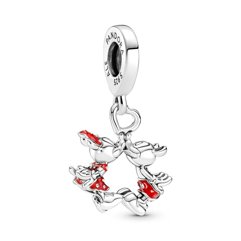 Mickey Mouse & Minnie Mouse Kissing Dangle Charm