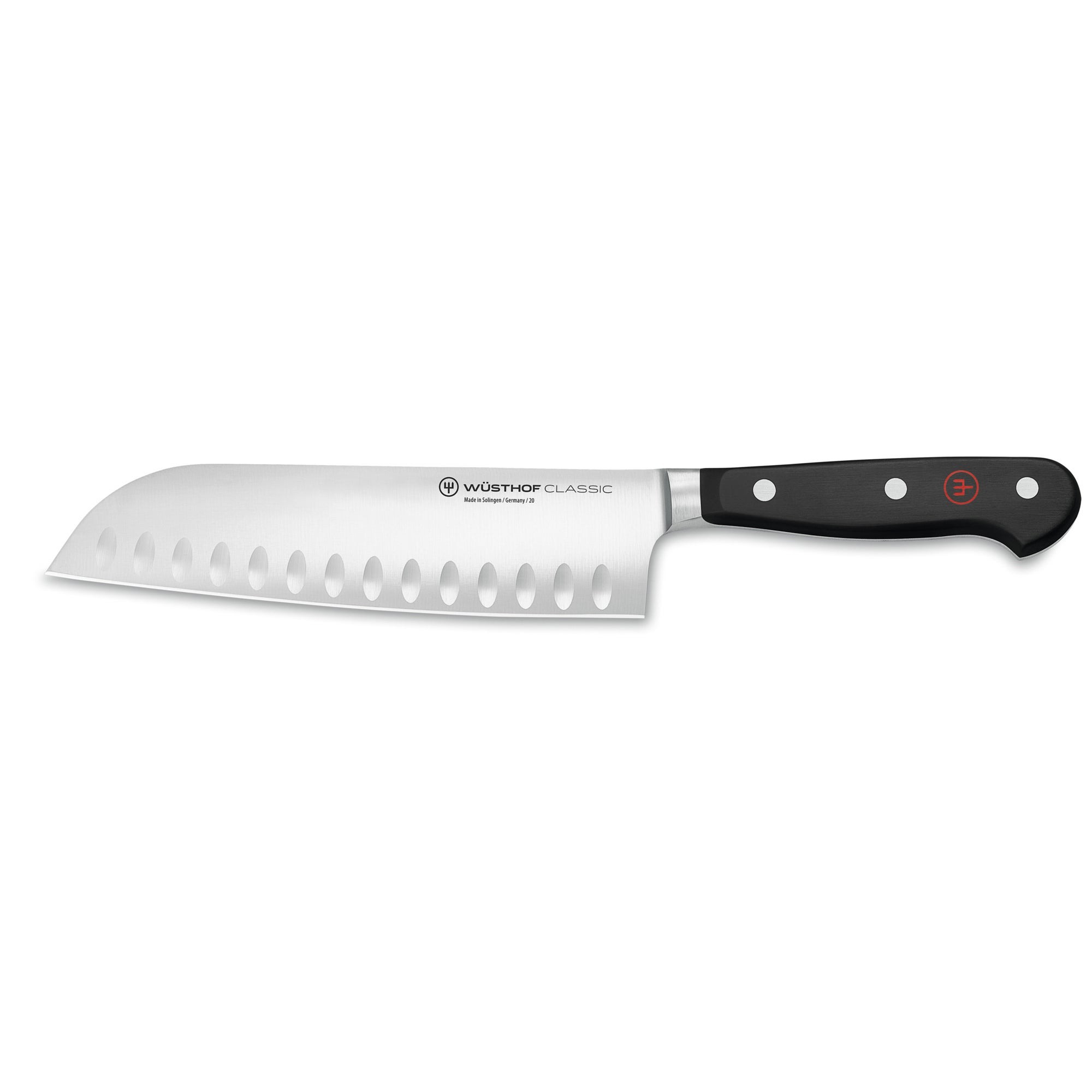 7" Classic Hollow Edge Santoku Black