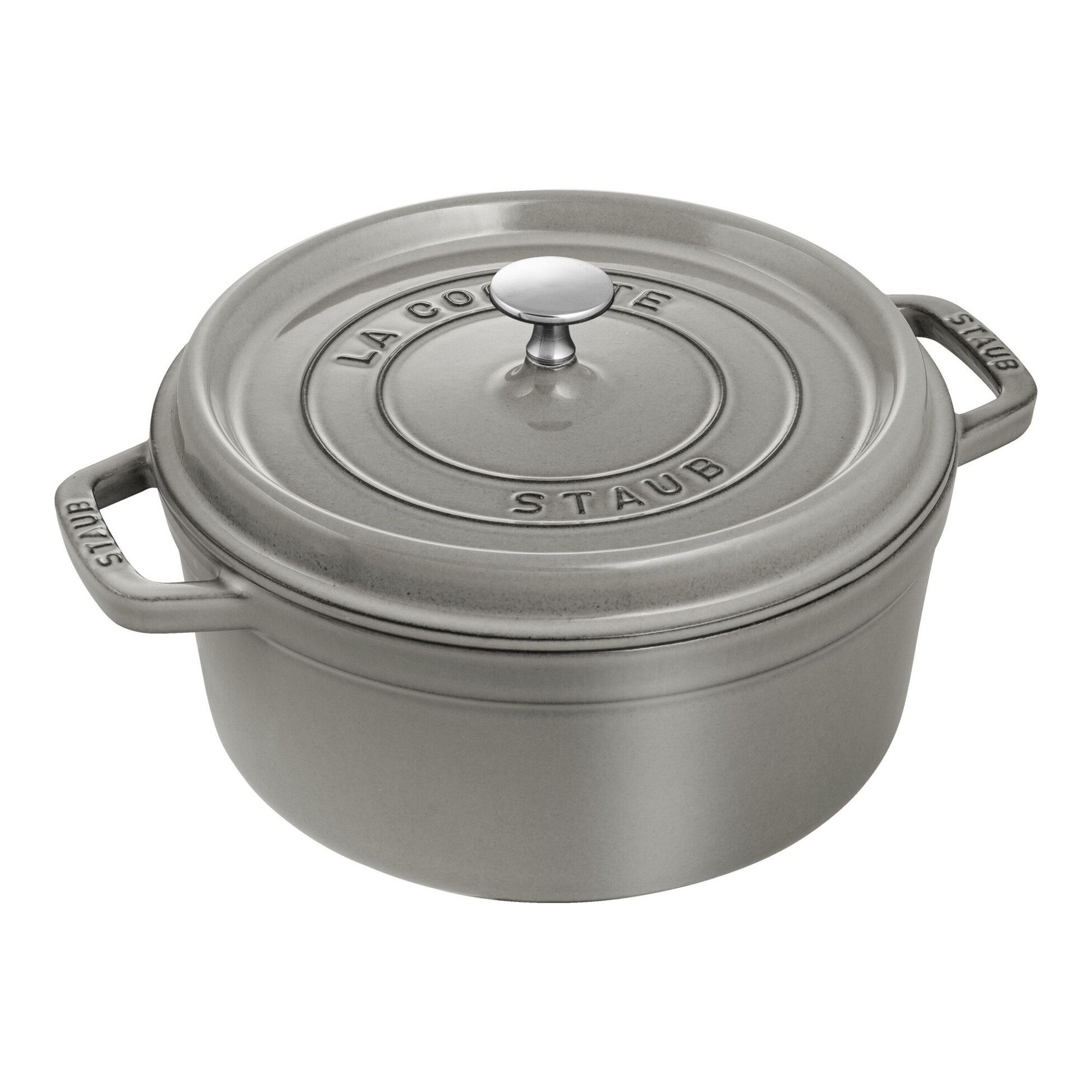 4qt Cast Iron Round Dutch Oven Graphite Gray