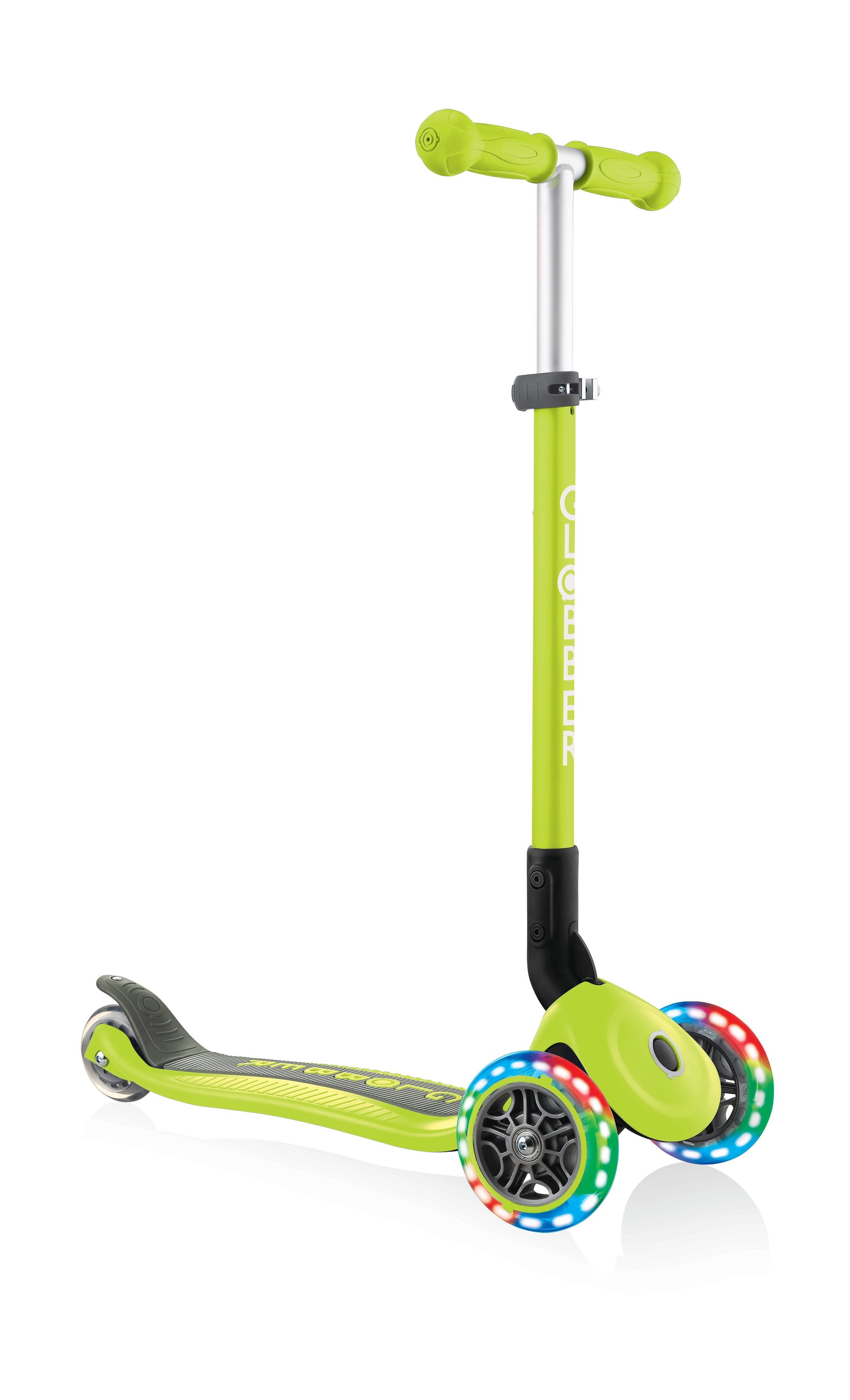 PRIMO Foldable Youth Scooter w/ Lights Lime Green