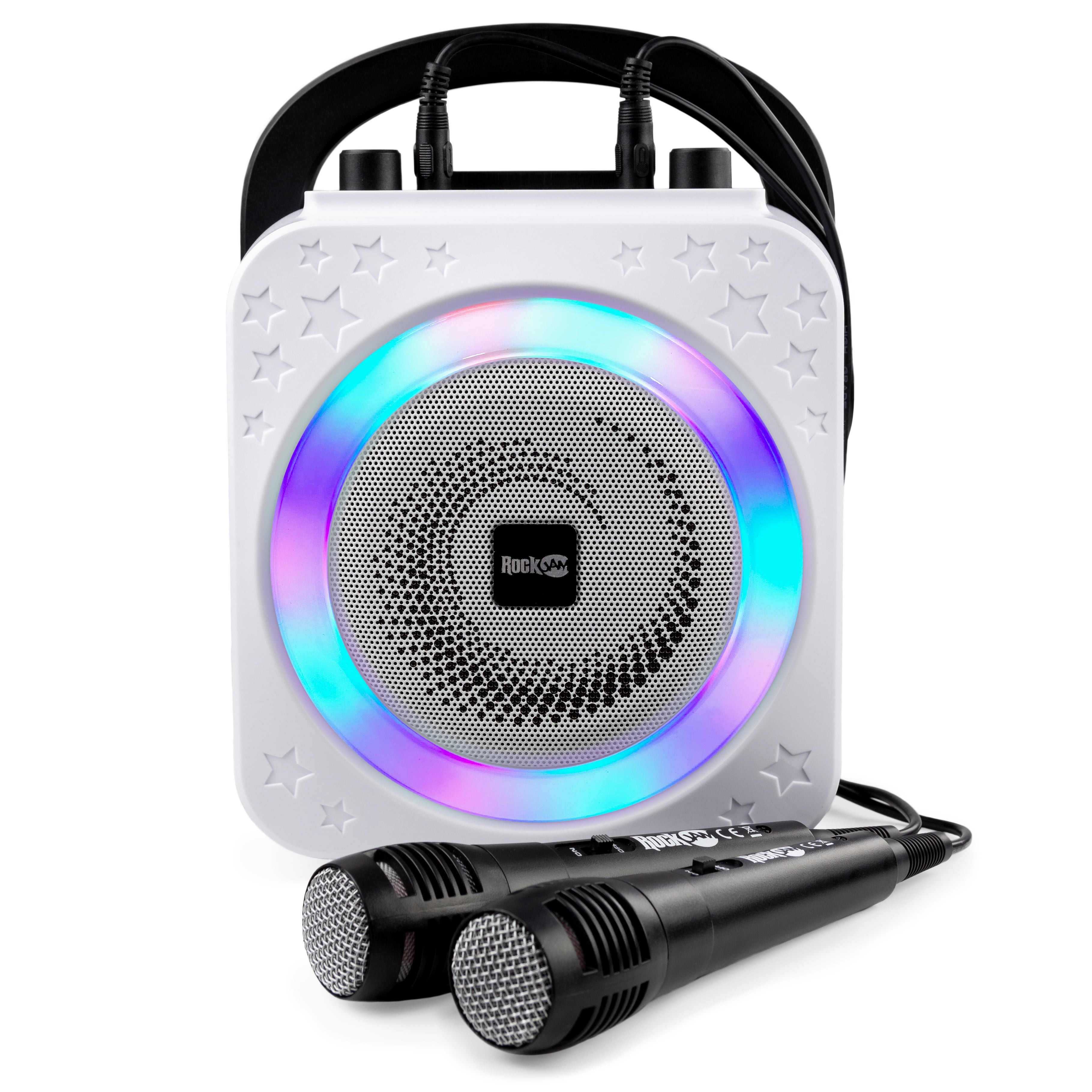 Party Karaoke Bluetooth Speaker w/ Two Microphones Black
