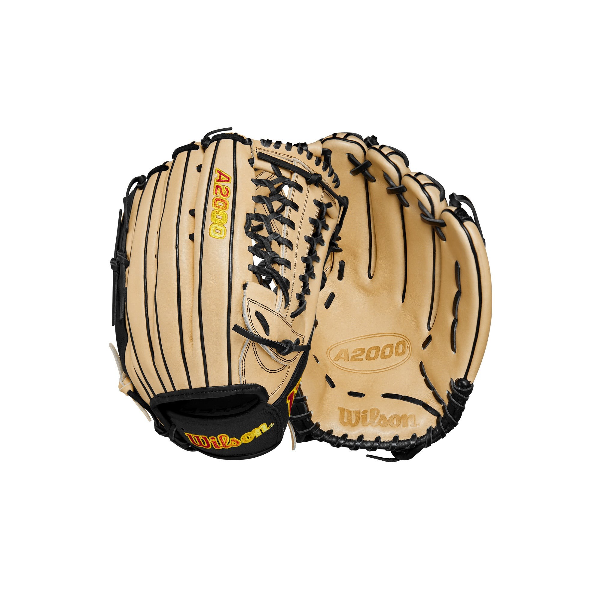 A2000 135 13.5" Slowpitch Softball Glove - Left Handed Thrower Blonde/Black