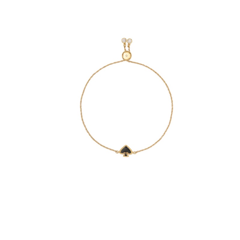 Everyday Spade enamel slider bracelet Black