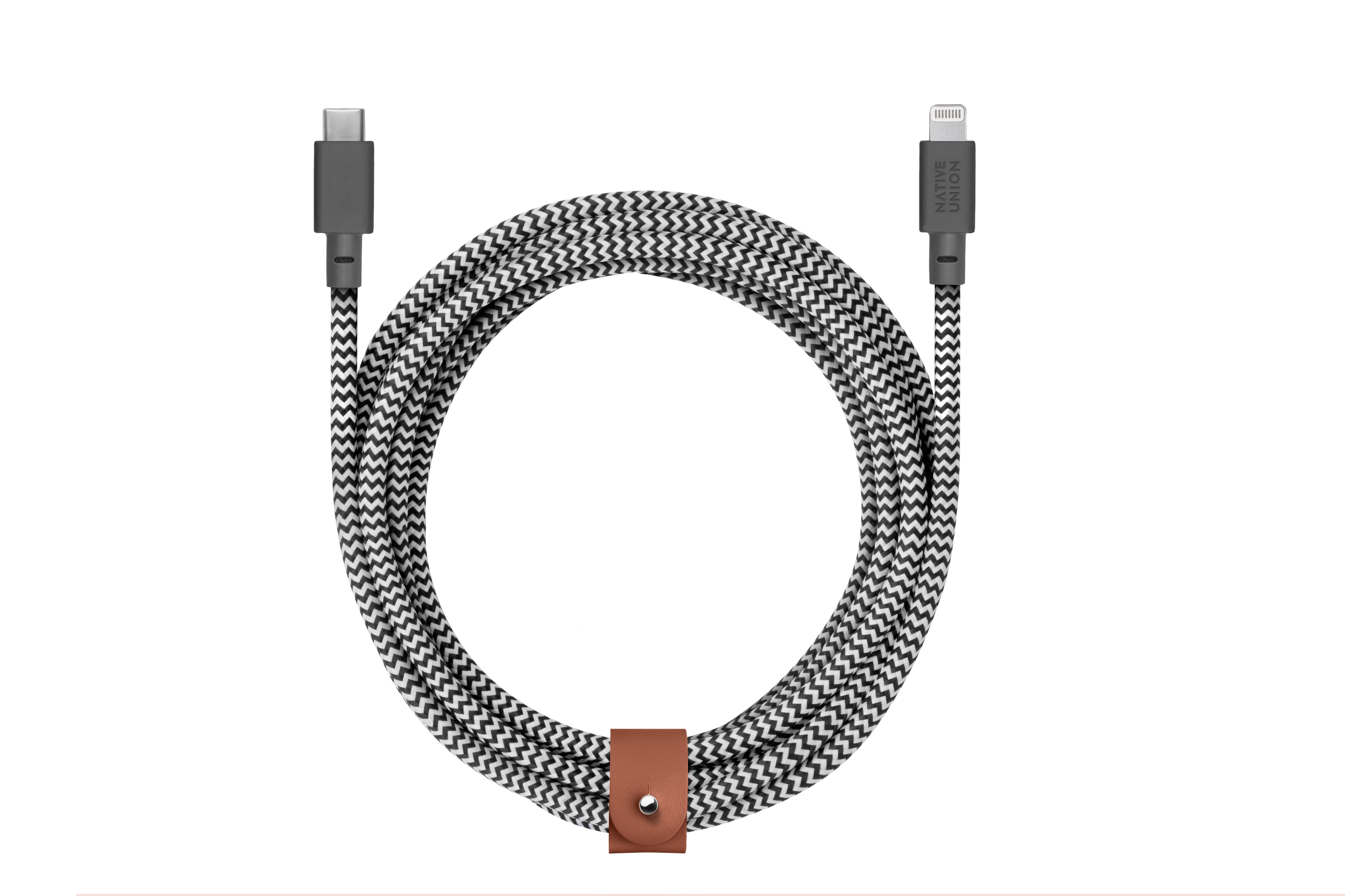 Belt Cable XL USB-C to Apple Lightning Zebra