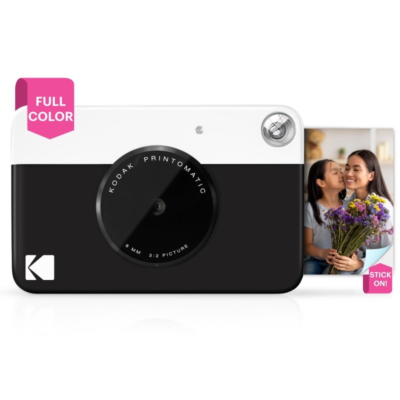 Printomatic Instant Print Camera - Prints on Zink 2x3" Photo Paper - Black