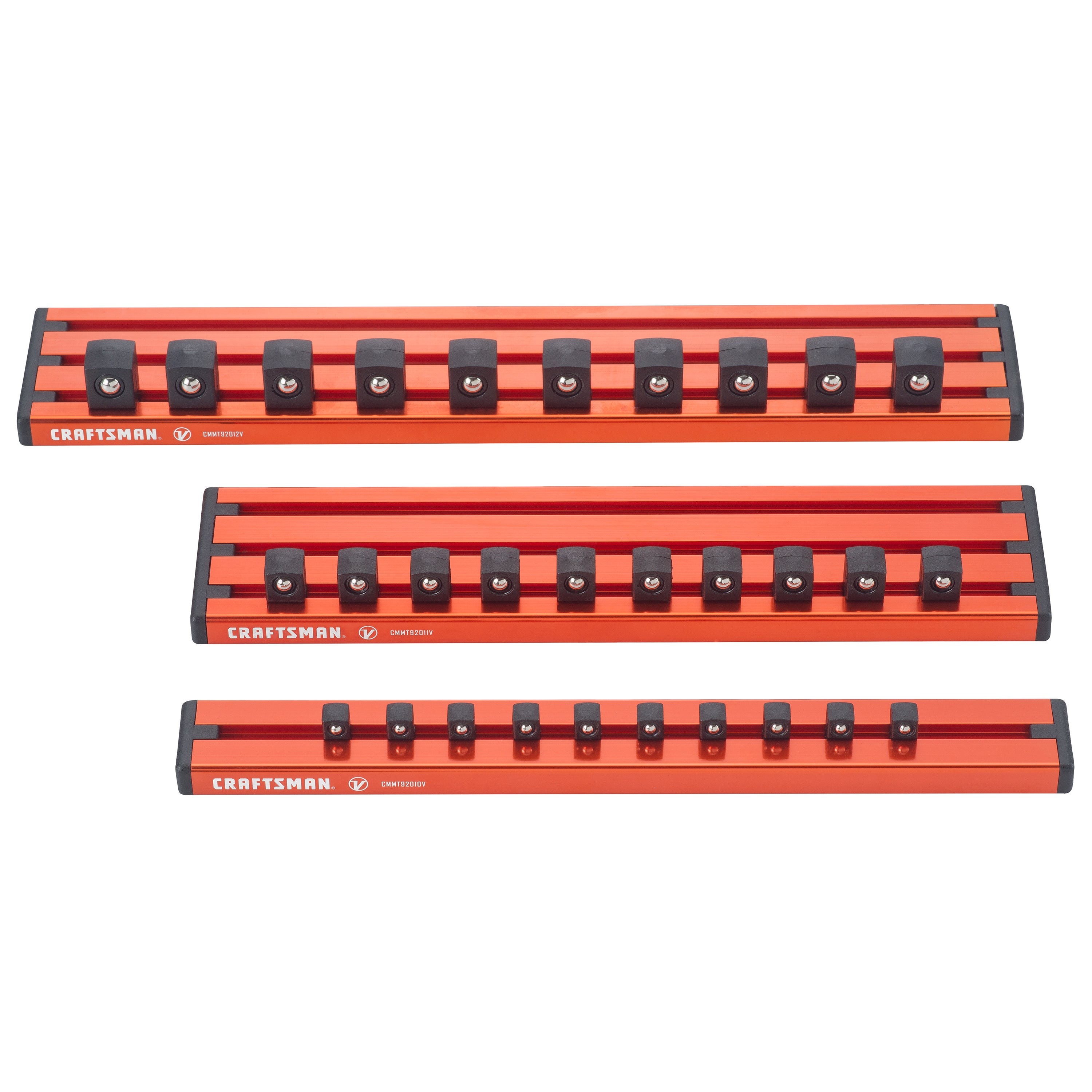 3pc V-Series Magnetic Orange Socket Rails