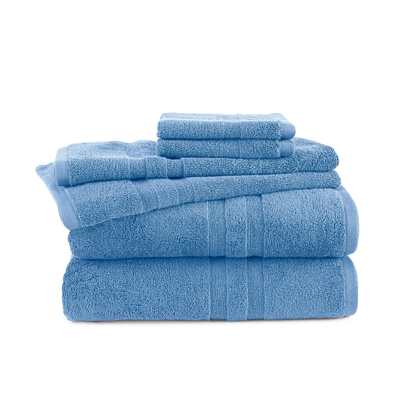 6 - Piece Towel Set - (Sky Blue)