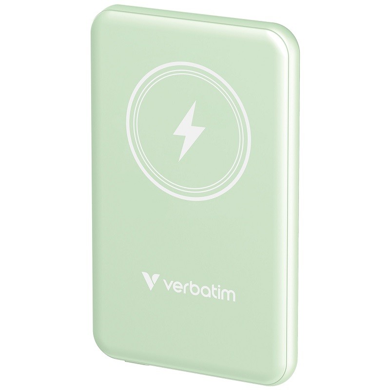 Charge 'n' Go Magnetic Wireless Power Bank 5000 mAh - (Green)