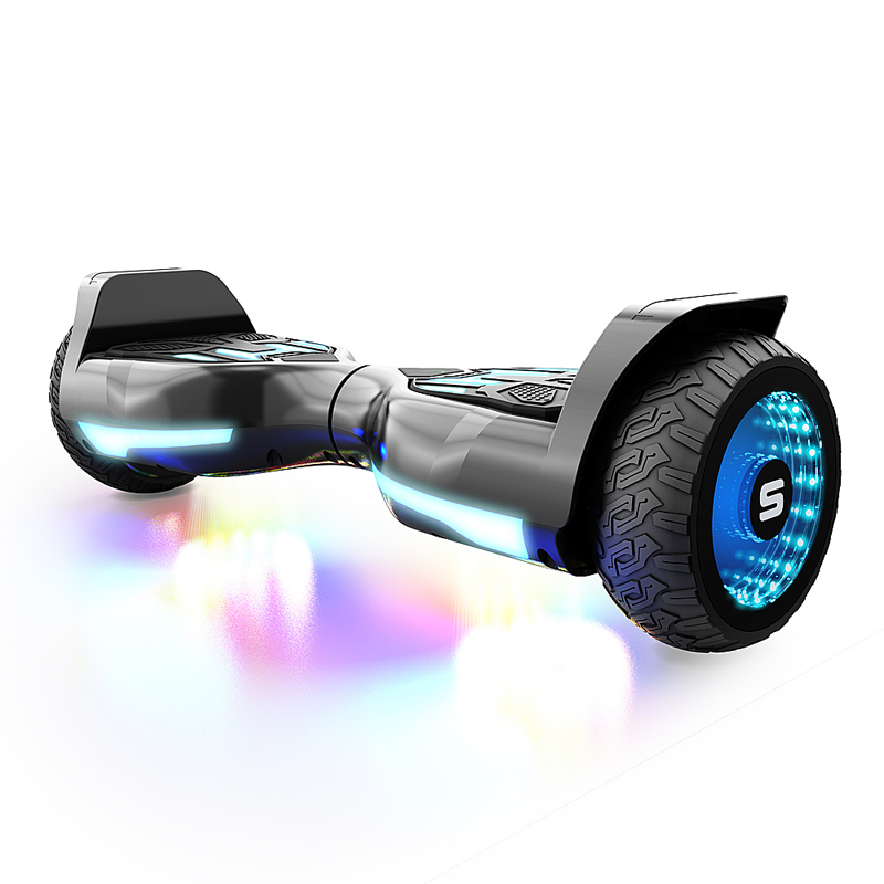 Warrior Hoverboard with Music-Synced Ground FX Lighting - (Black)