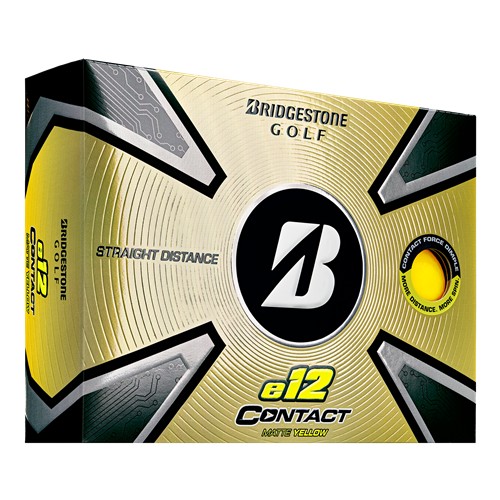 Bridgestone e12 Contact Golf Balls Matte Yellow, 2023