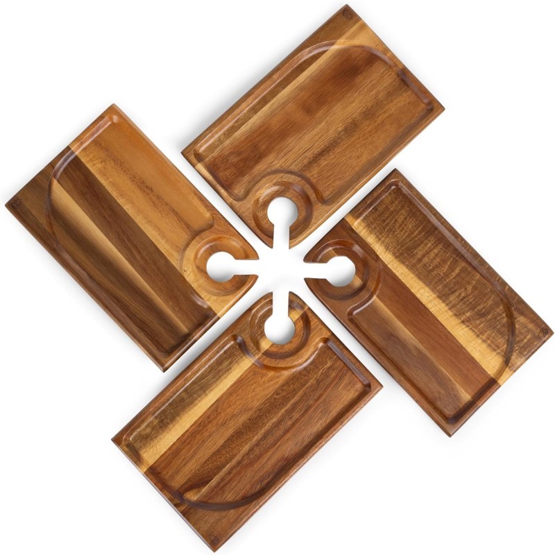 Rectangle Wine Appetizer Plate Set of 4