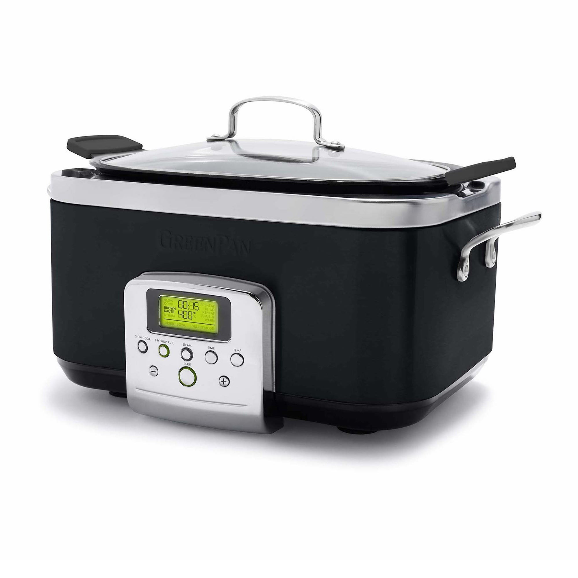 Ceramic Nonstick 6qt Slow Cooker Black