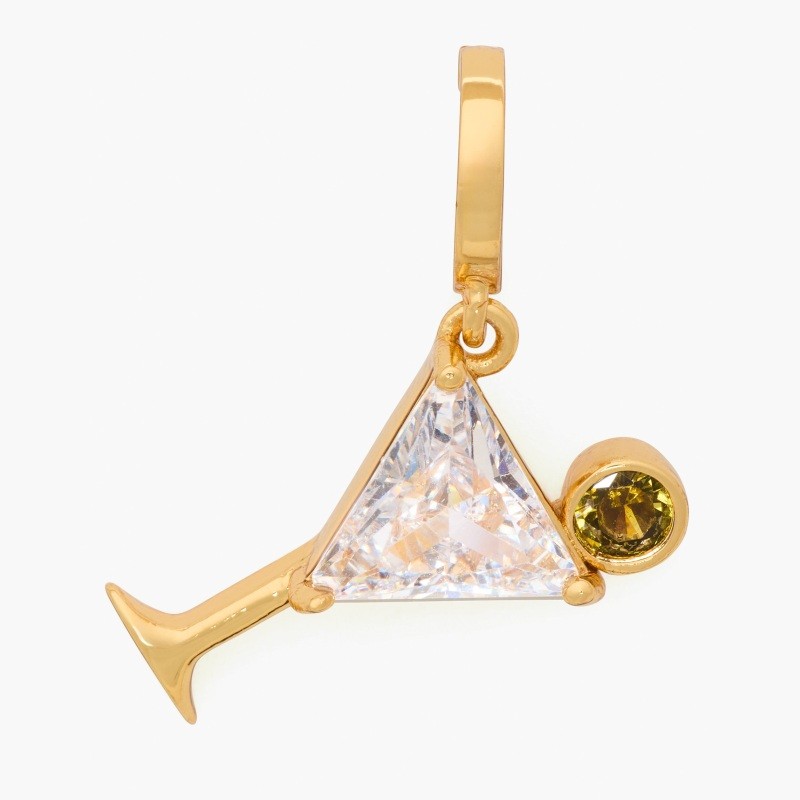 One in a million martini charm Clear/Gold