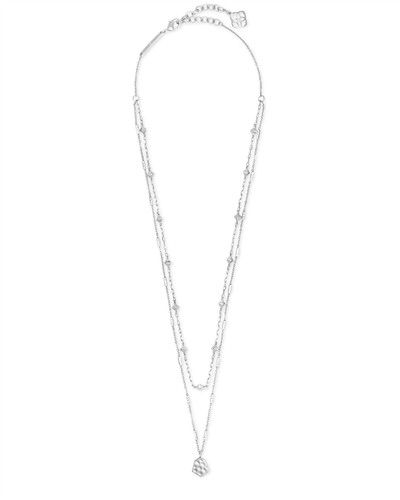Kendra Scott Clove Multi Strand Necklace in Bright Silver