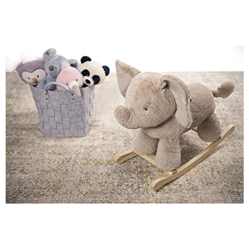 Baby Elephant Rocker with Wooden Base