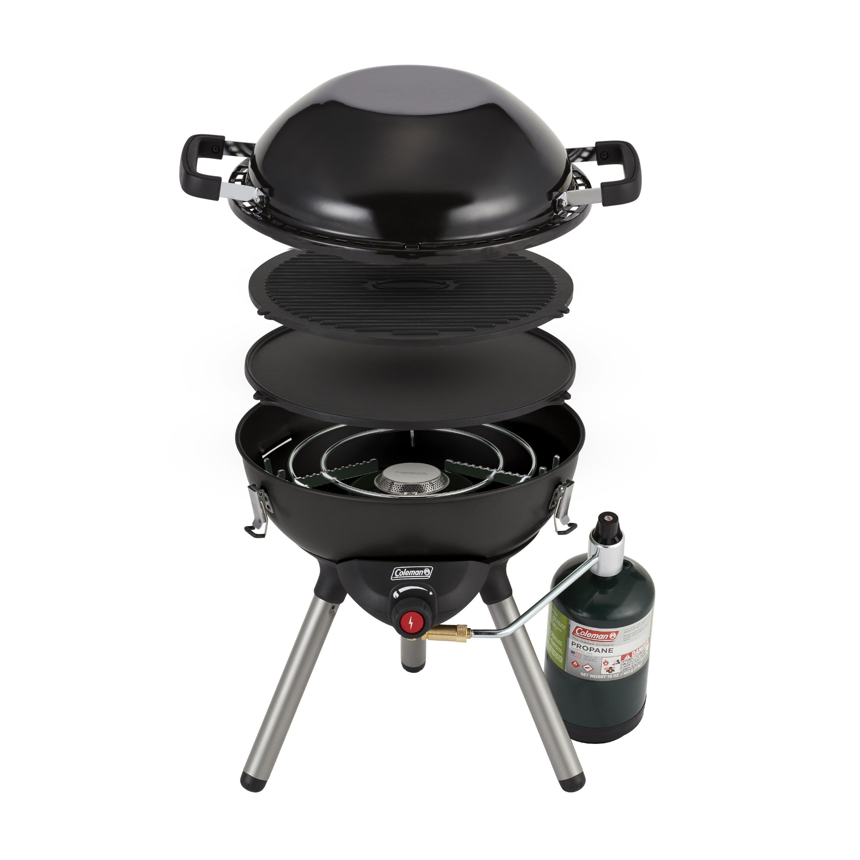 4-in-1 Portable Propane Stove Black