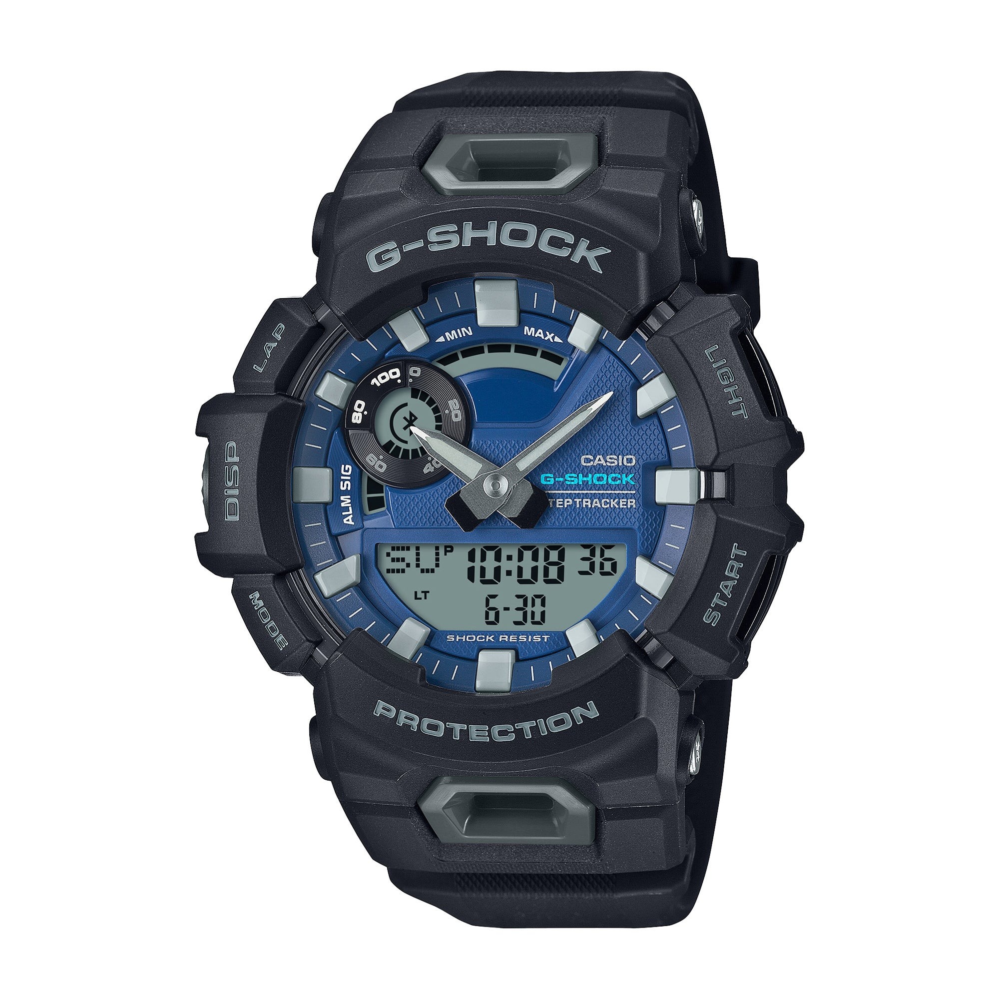 Men's GBA-900 Move Ana/Digi Black Resin Watch, Blue Dial