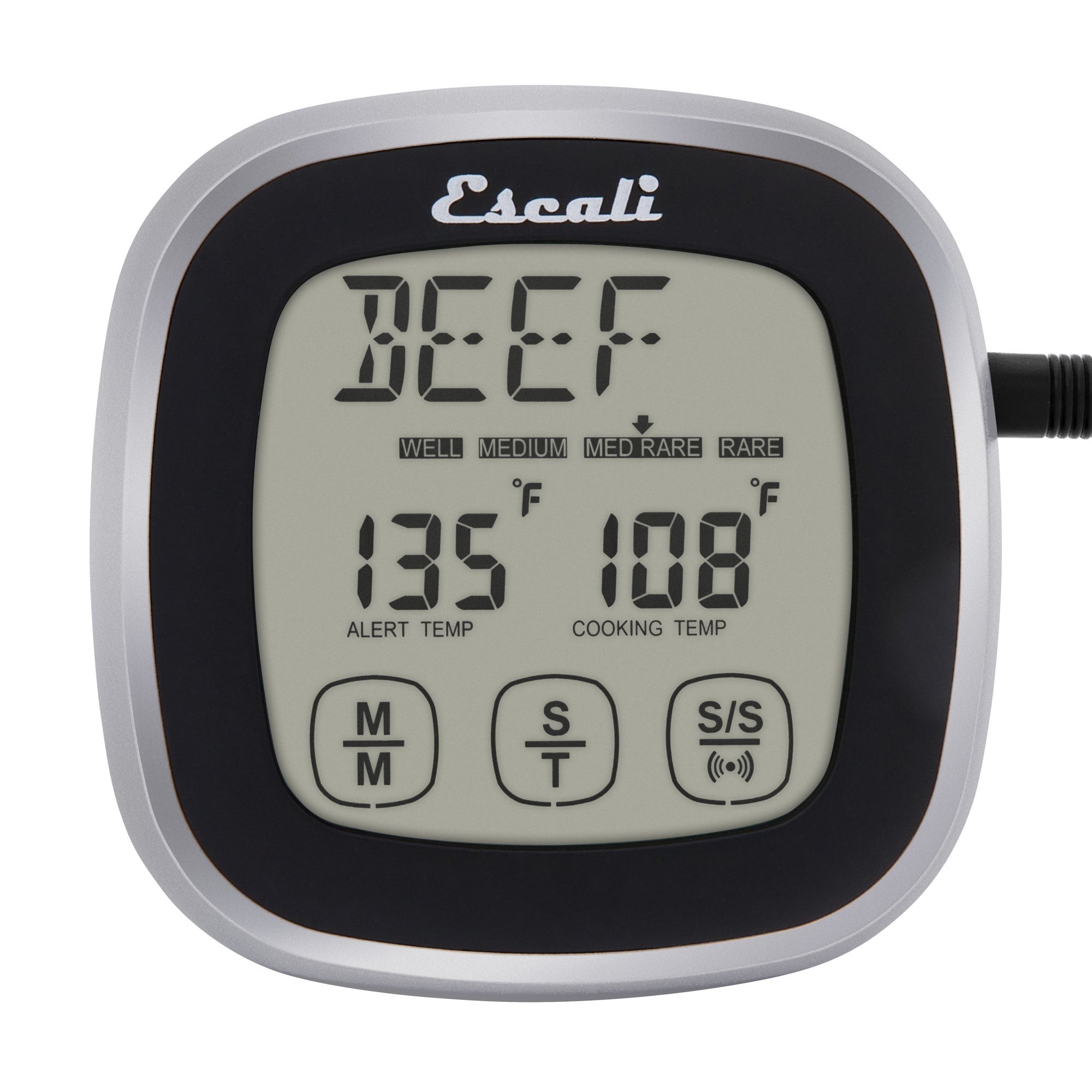 Touchscreen Thermometer & Timer Black