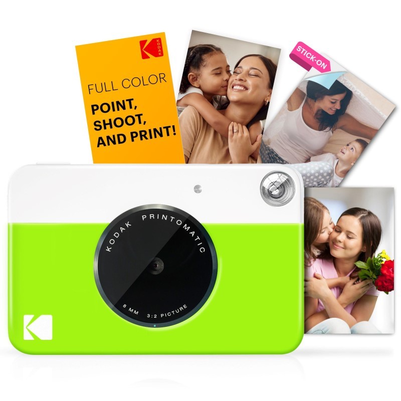 Printomatic Instant Print Camera - Prints on Zink 2x3" Photo Paper - Green