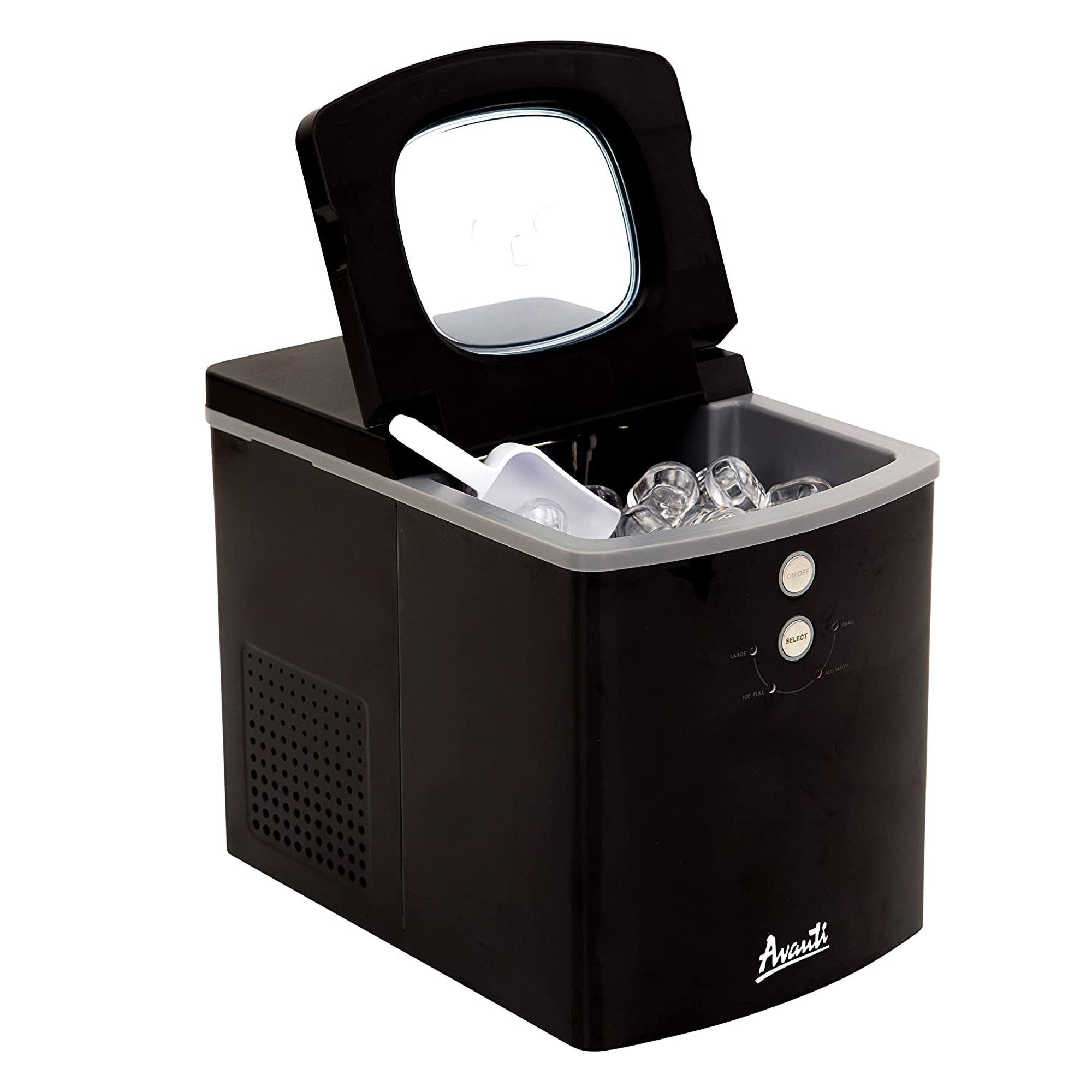 Portable Countertop Ice Maker Black Stainless Steel