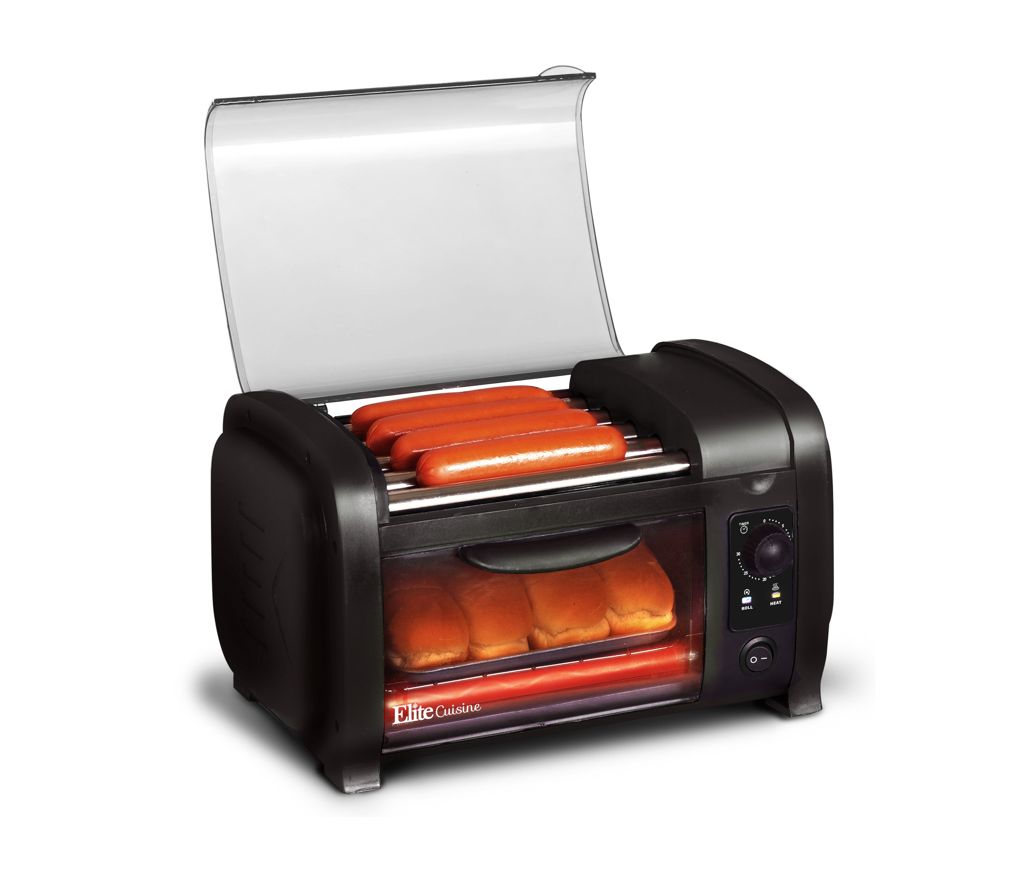 Hot Dog Roller/Toaster Oven Black
