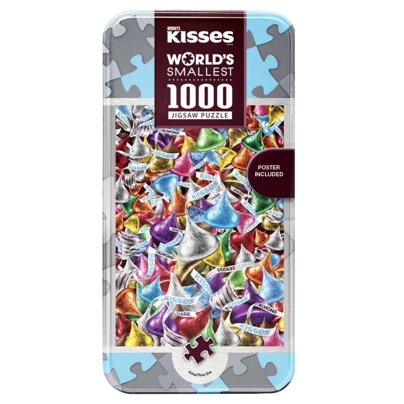 Hershey's World's Smallest Hershey Kisses 1,000 Piece Puzzle with Tin