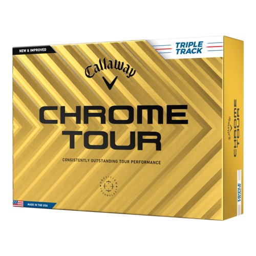 Callaway Chrome Tour Triple Track Golf Balls, White, 2024